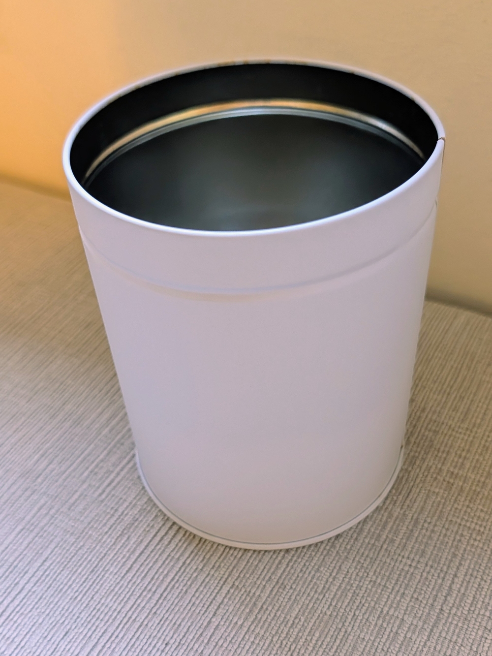 White Metal Canister - Minimalist Storage